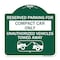 Signmission Reserved Parking for Compact Car Unauthorized Vehicles Towed Away Alum, 18" x 18", GW-1818-23122 A-DES-GW-1818-23122 - alternate 1